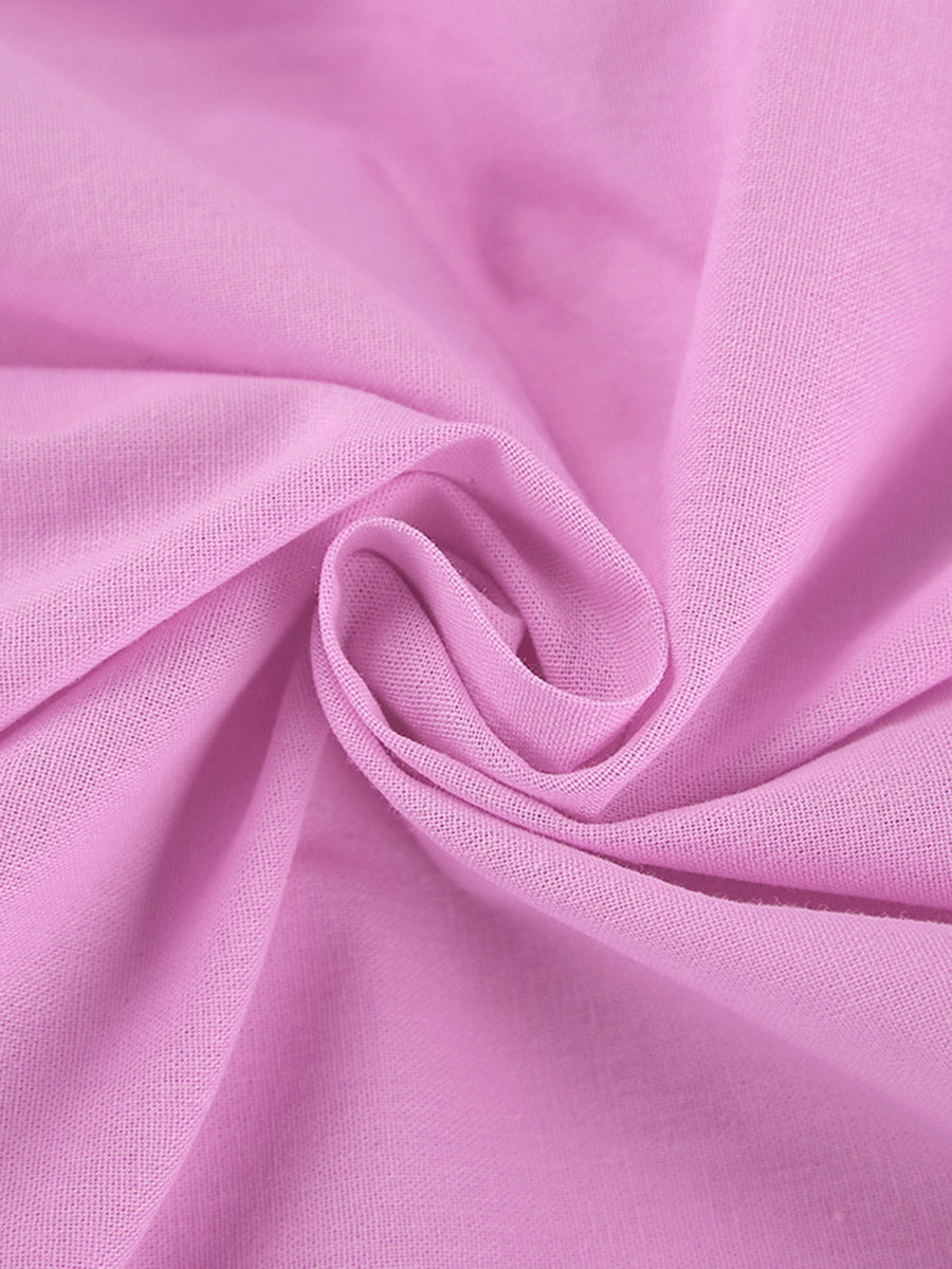 Loose Sleeveless Buttoned Elasticity Pleated Solid Color Lapel Pants Trousers Two Pieces Set Vest Top