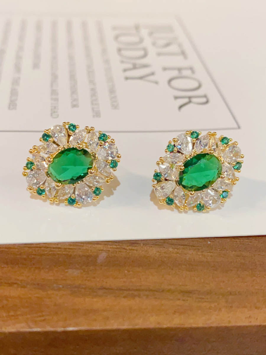 Geometric Rhine Stones Earrings Accessories