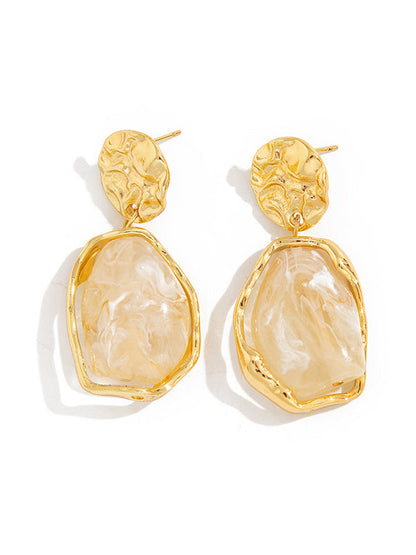 Irregularity Geometric Shiny Earrings Accessories