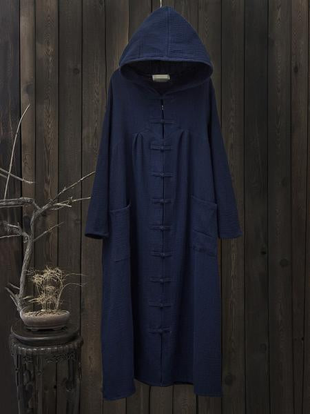 National Style Mistarious Linen Cape Coat