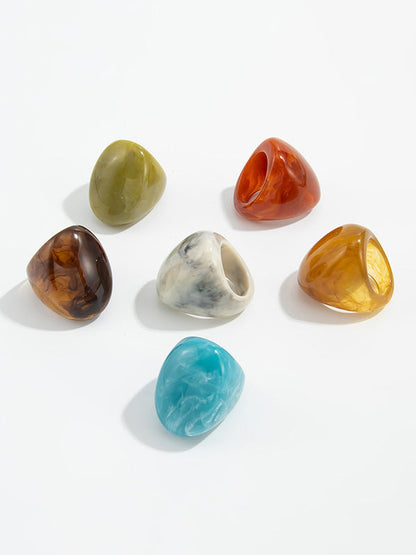 Irregularity Geometric Shiny Rings Accessories