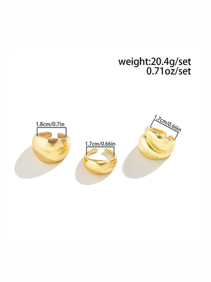 Adjustable Geometric Rings Accessories