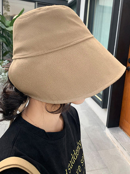 Going Out Solid Color Sun Protection Fisherman Hat
