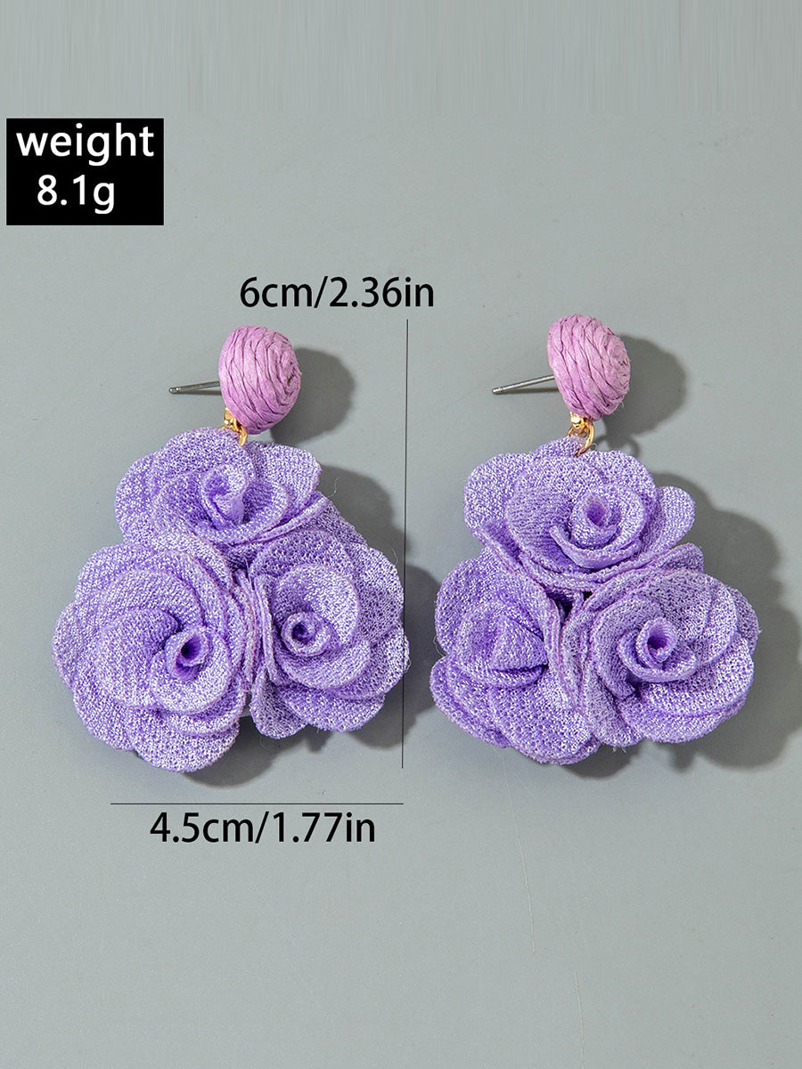 Flower Shape Drop Earrings