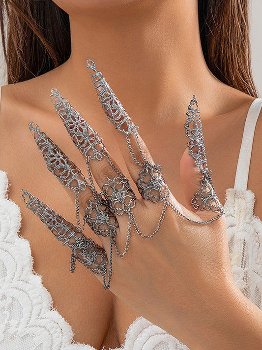 Chains Geometric Hollow Nail Protectors