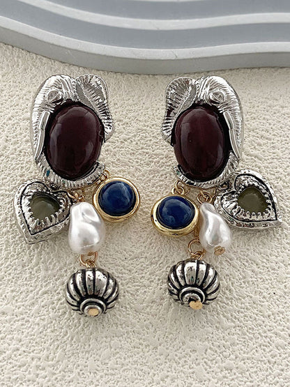 Irregularity Animal Shape Heart Shape Shiny Earrings Accessories