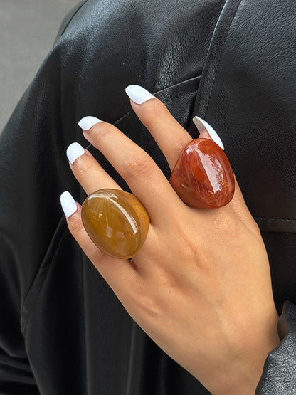 Irregularity Geometric Shiny Rings Accessories