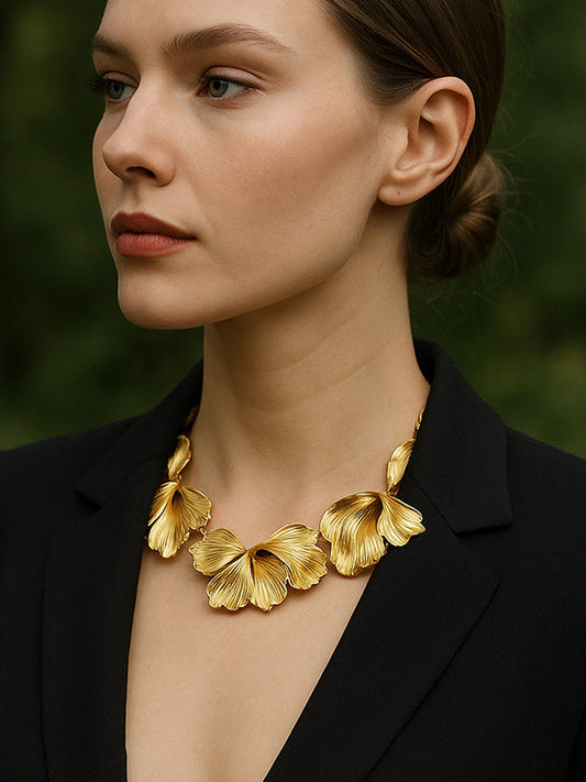 Chains Pleated Solid Color Split-Joint Necklaces Accessories