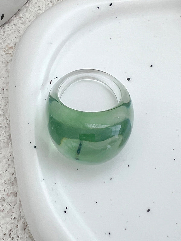 Geometric Transparent Rings Accessories