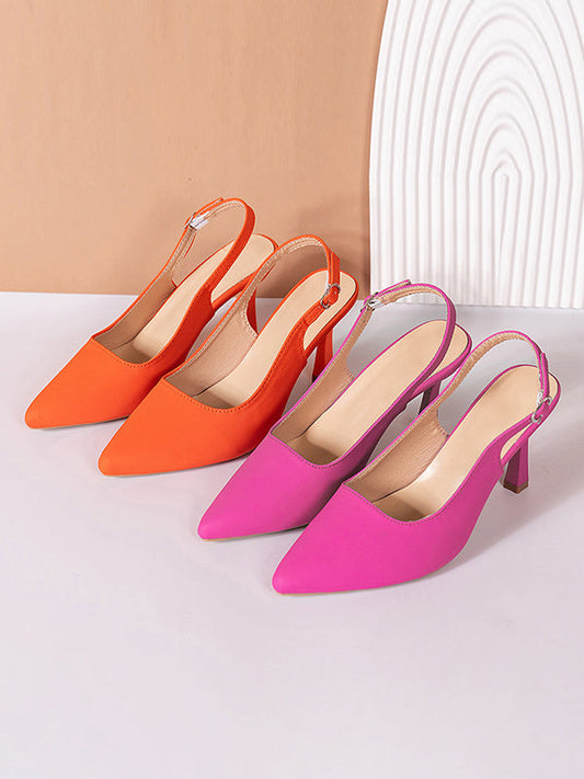 Belt Buckle Pointed-Toe Pumps Sandals Slider Sandals Sling Shoes
