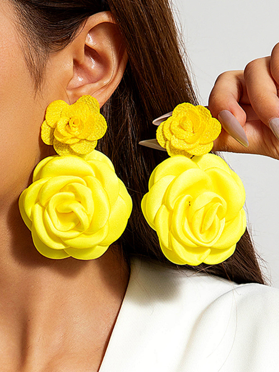 Flower Shape Drop Earrings