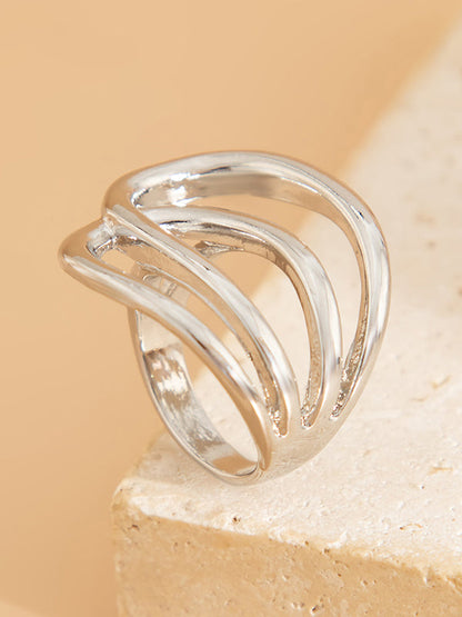 Irregularity Geometric Shiny Rings Accessories