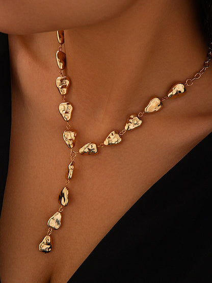 Chains Geometric Split-Joint Dainty Necklace
