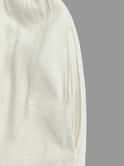 Loose Solid Color V-Neck Sleeveless Vest Top + Pockets Pants Trousers Two Pieces Set