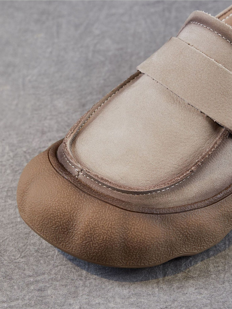 Women Autumn Genuine Leather Flat Shoes