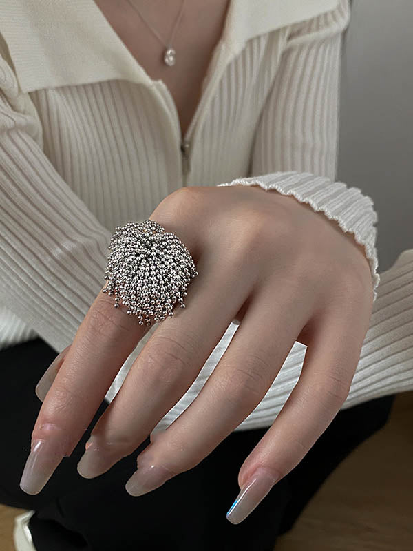 Geometric Tasseled Rings Accessories