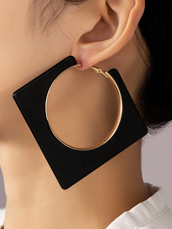 Normcore Geometric Drop Earrings