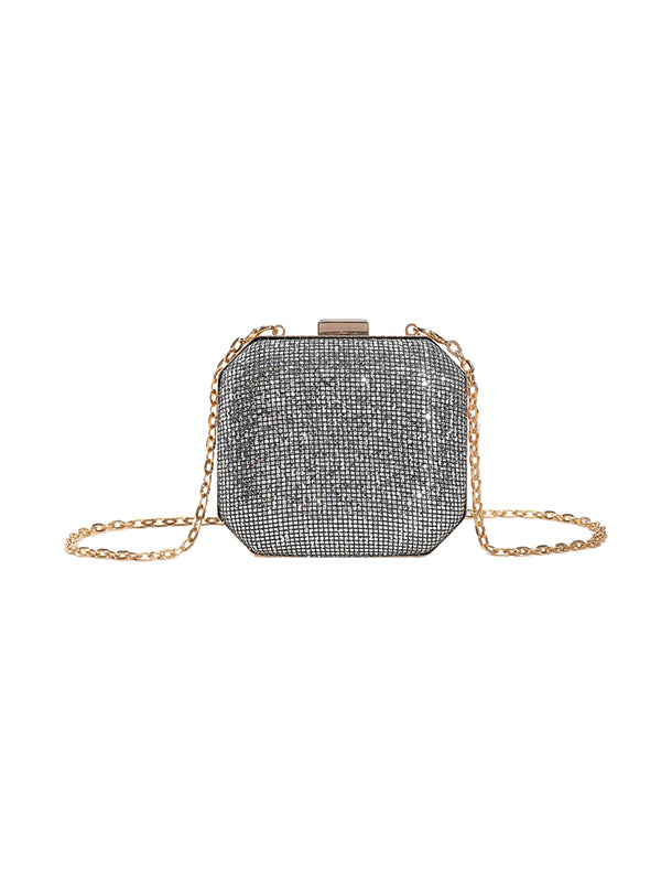 Chains Rhine Stones Crossbody Bags