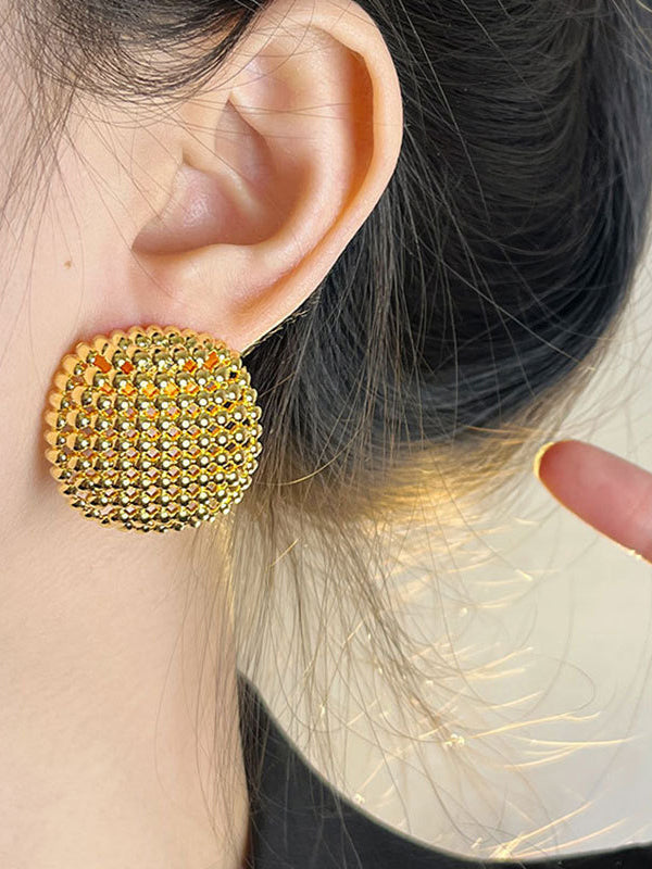 Geometric Rhine Stones Drop Earrings