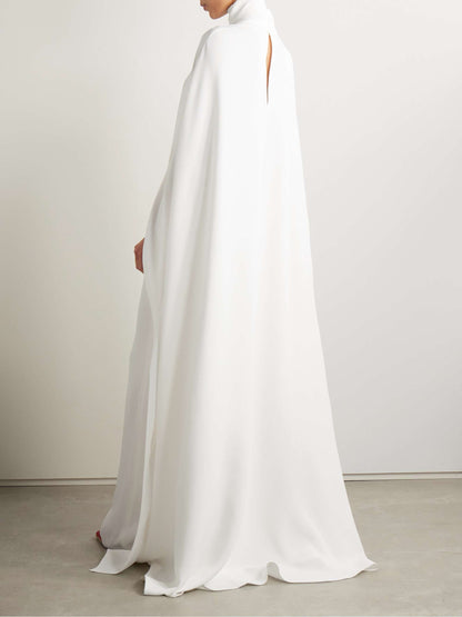 High-Low Loose Solid Color Stand Collar Shirts Tops&Pants Two Pieces Set