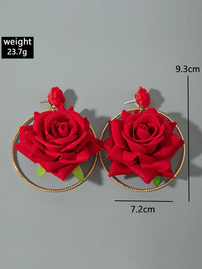 Flower Shape Drop Earrings