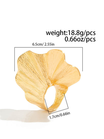 Irregularity Geometric Pleated Rings Accessories