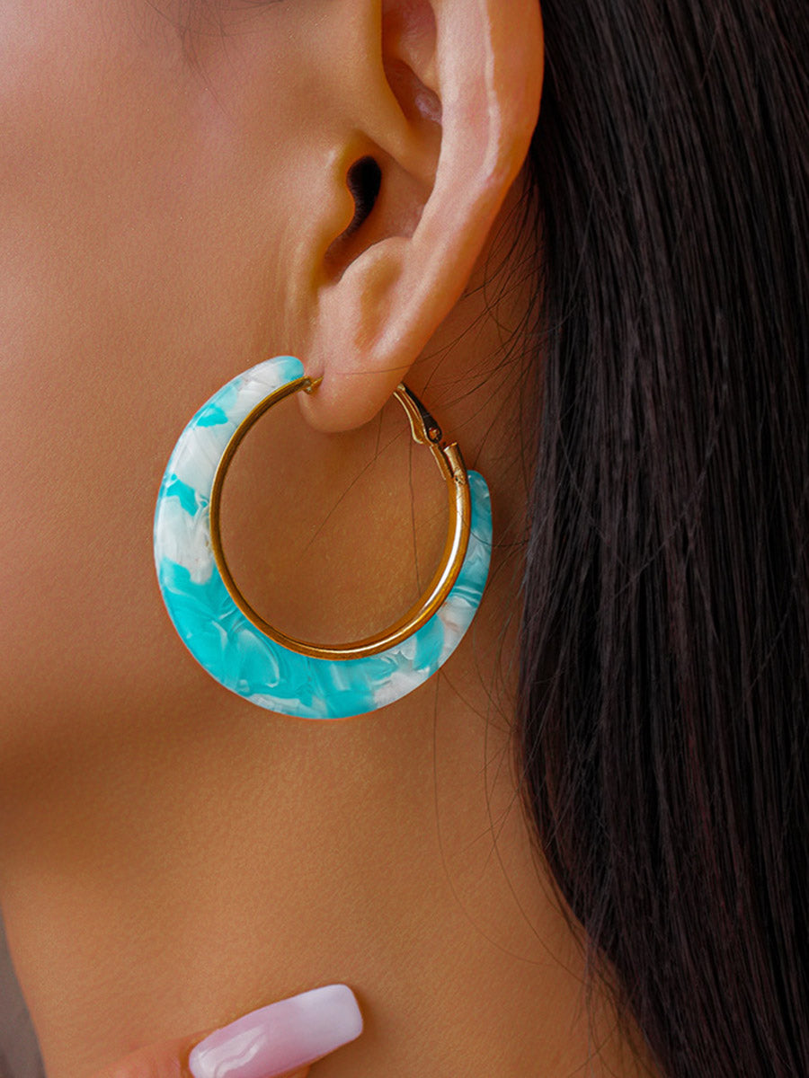 Hoop Tie Dye Earrings Accessories