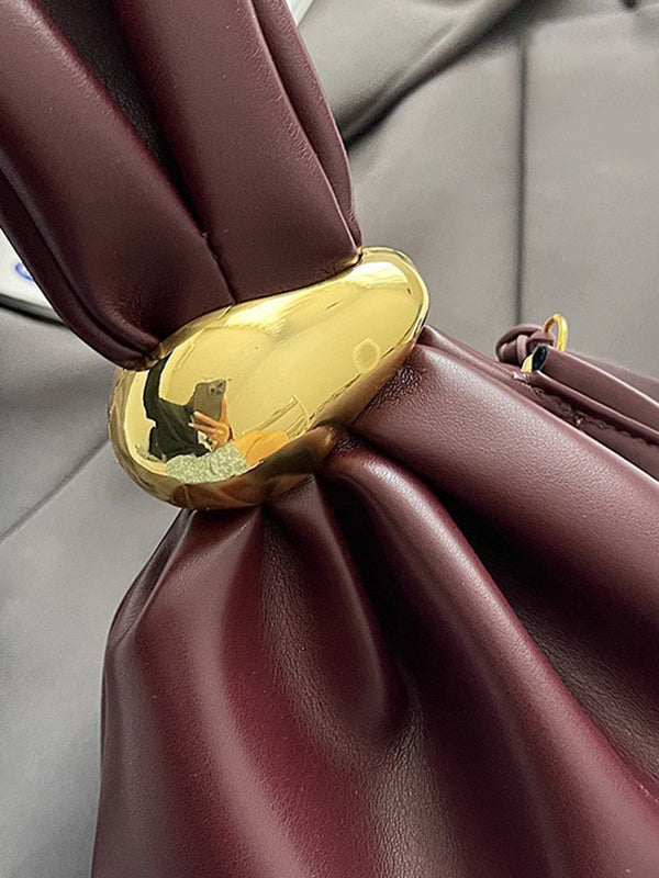 Pleated Split-Joint Zipper Bags Handbags