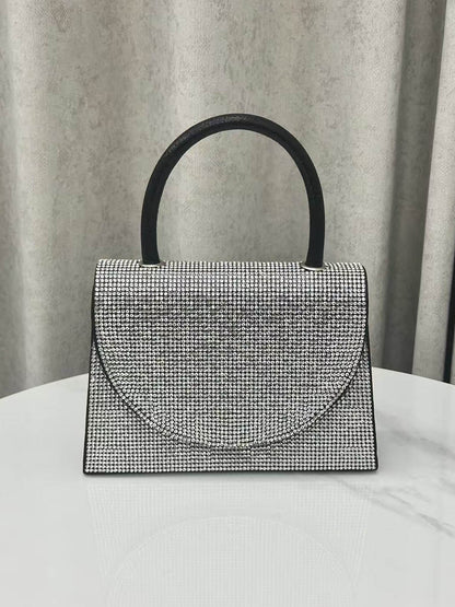Geometric Rhine Stones Shiny Evening Bags & Clutches