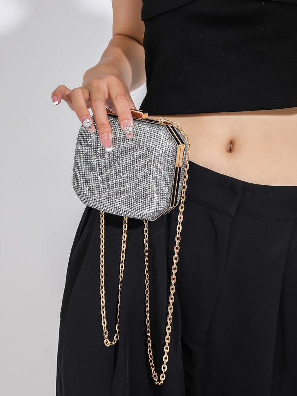 Chains Rhine Stones Crossbody Bags