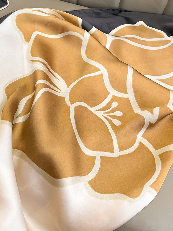 Square Floral Printed Scarfs&Hats