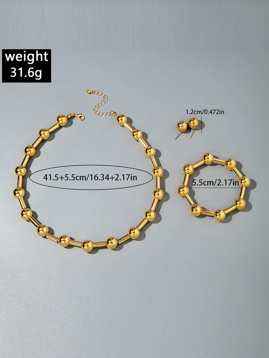 Geometric Solid Color Bracelet Accessories Earrings Accessories Necklaces Accessories