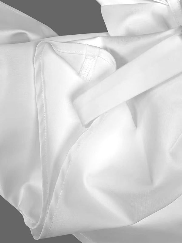 Loose Sleeveless Buckle Solid Color Stand Collar Blouses&Shirts Tops