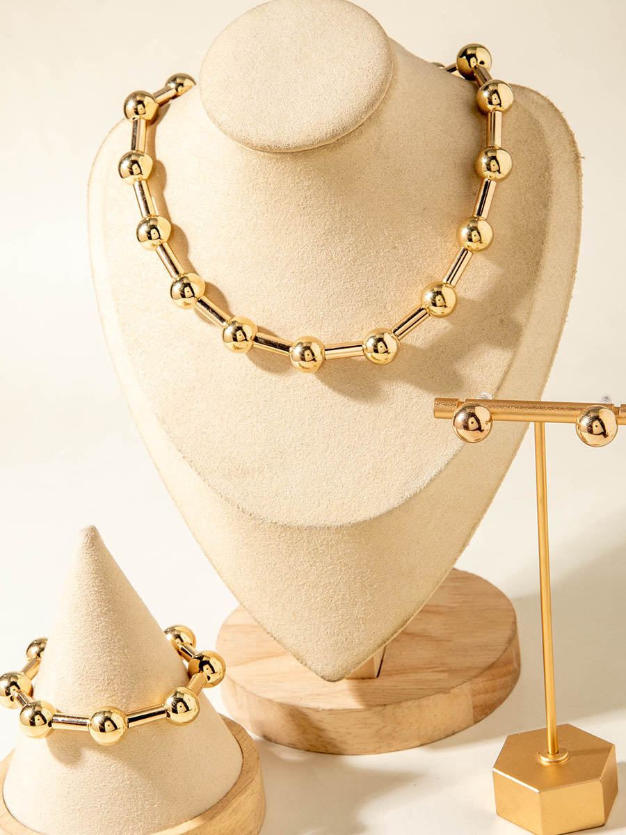 Geometric Solid Color Bracelet Accessories Earrings Accessories Necklaces Accessories