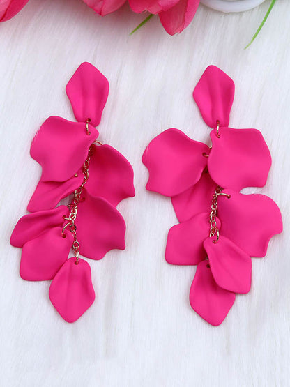 Chains Flower Shape Earrings Accessories