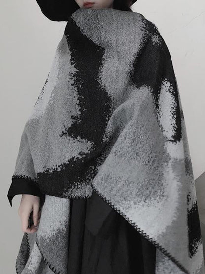 Keep Warm Tie-Dyed Velvet Shawl&Scarf