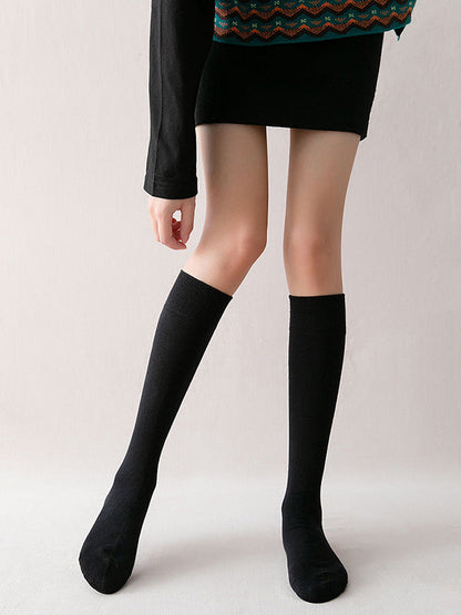 Casual Keep Warm Solid Color Socks Accessories
