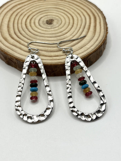 Water Drop Beaded Earrings Accessories