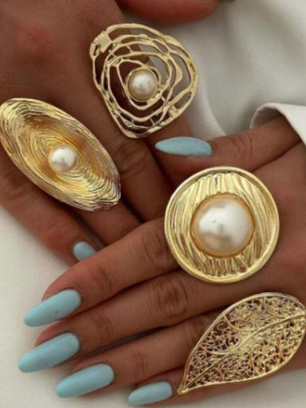 Geometric Hollow Rings Accessories