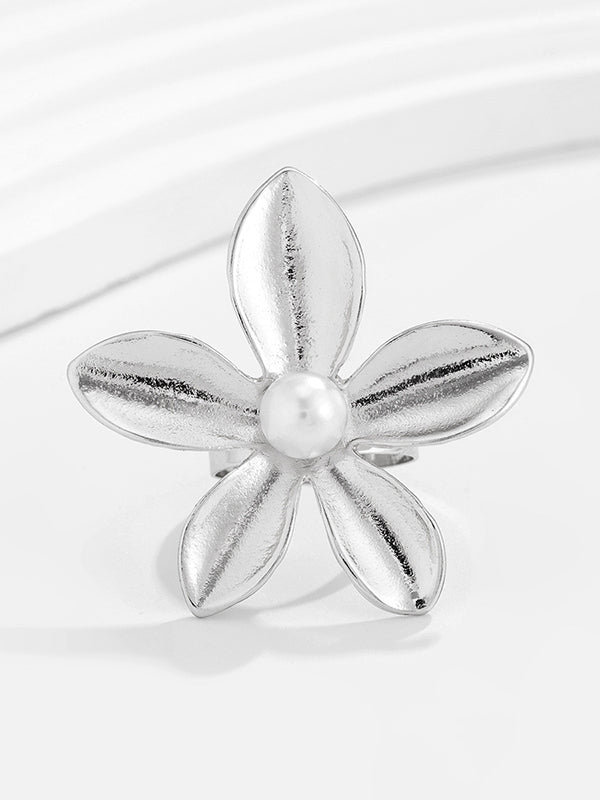 Flower Shape Shiny Rings Accessories