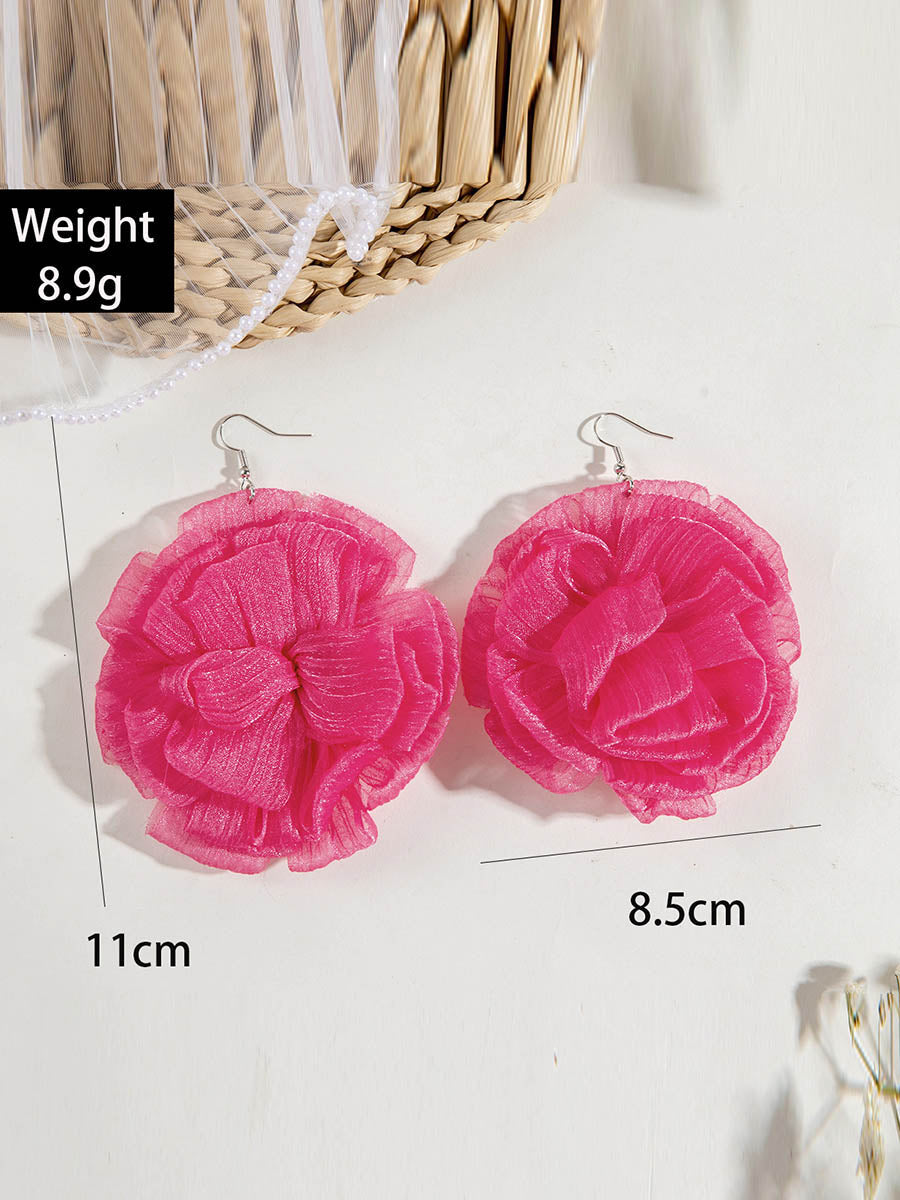 Flower Shape Drop Earrings