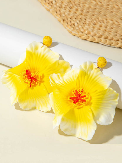 Flower Shape Drop Earrings