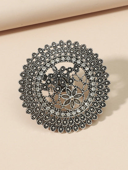 Flower Shape Geometric Hollow Rings Accessories