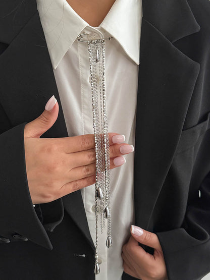 Tasseled Water Drop Brooch Accessories