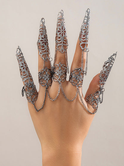 Chains Geometric Hollow Nail Protectors