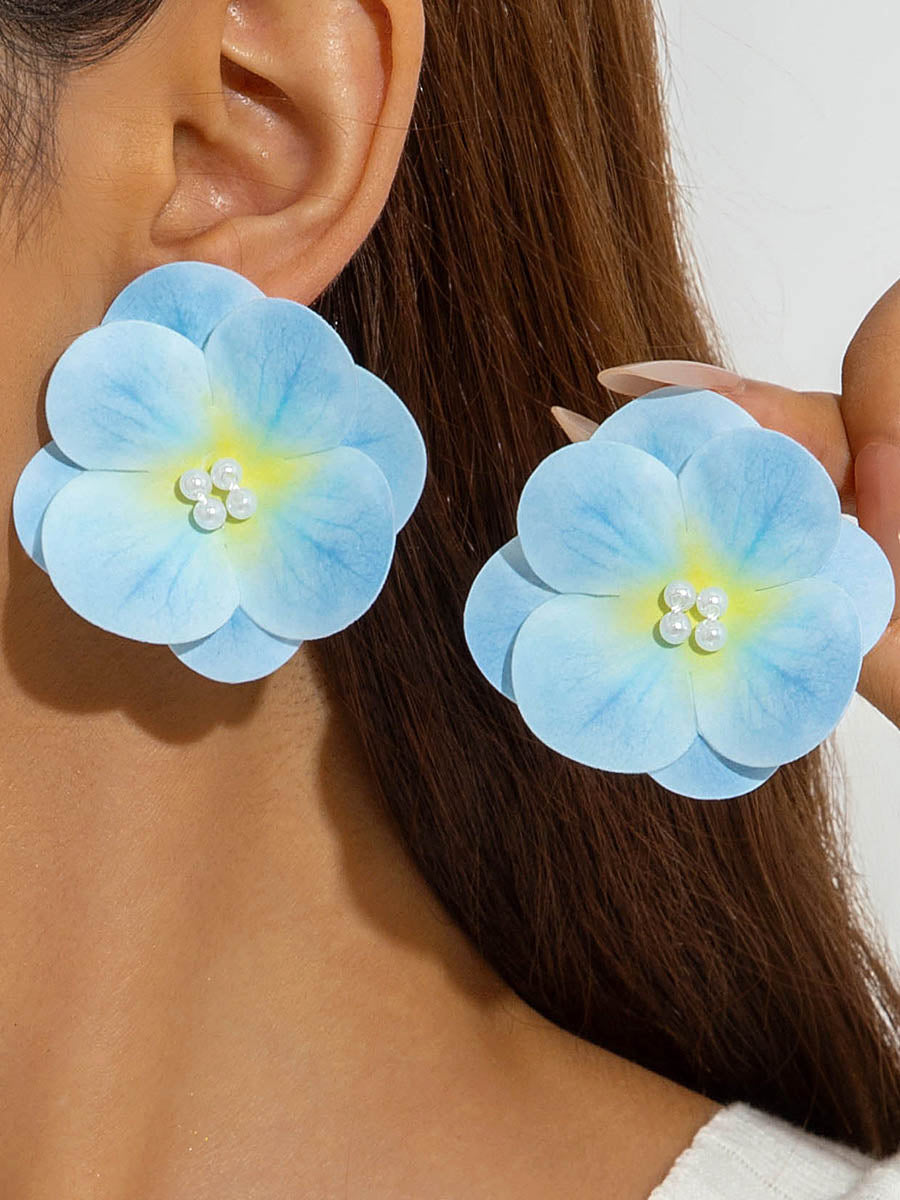 Flower Shape Drop Earrings