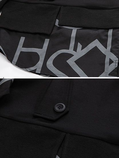 Original Split-Joint False Two Sweatshirt Tops