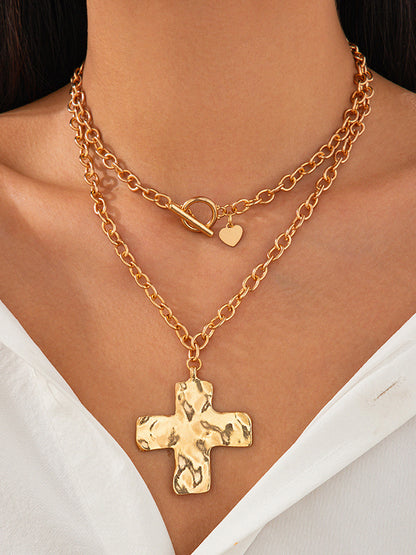 Normcore Chains Double Layered Geometric Necklaces Accessories