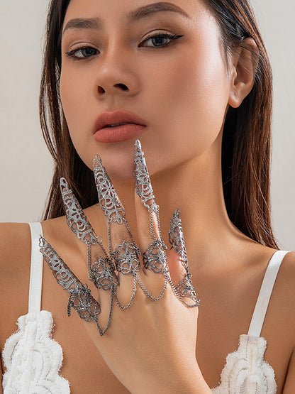 Chains Geometric Hollow Nail Protectors