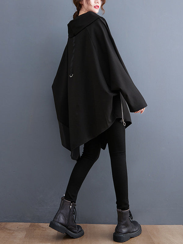 Original Loose Irregular Zipper Long Sleeves Sweatshirt